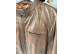 CAR 2526 Blouson confort grande taille femme cuir marron