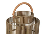 Lanterne d'extérieur Pasil naturel osier cuir 40x75cm