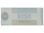 U.S.A. TRAVELERS CHEQUE VISA CREDIT LYONNAIS 50 DOLLARS 135.6002.521.892