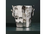 Seau à glace bois de cerf aluminium argenté 28x19cm