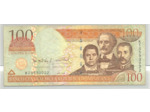 REPUBLIQUE DOMINICAINE 100 PESOS 2004 SERIE KT TB+