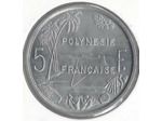 POLYNESIE FRANCAISE 5 FRANCS 1965 SUP/NC