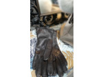 GF61037 Gants femme cuir agneau marine , bison, marron