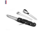Set de couverts camping pliant inox - Couteau multifonction