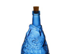 Bouteille carafe verre poisson bleu 12x33cm