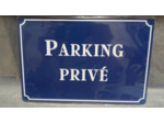 Plaque plate vintage - Parking Privé - 20 x 30 cm