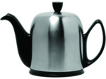 Théière SALAM 70cl, noire mate,  cloche inox poli miroir