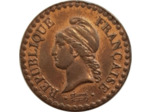 FRANCE 1 CENTIME DUPRE 1849 A accent SUP-