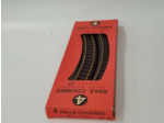 JOUEF 460 HO LOT DE 4 RAILS COURBES A BALLAST BOITE D'ORIGINE