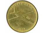 JETON - COLLECTION SHELL L'EPOPE DE L'ESPACE HEINKEL HE178 1939 SUP