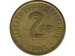 FRANCE 2 FRANCS PHILADELPHIE 1944 TTB