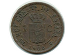 ESPAGNE 1 CENTIMO 1906 SLV ALFONSO XIII SUP- (W726)