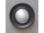 Miroir sorcière convexe rond noir vintage 39cm