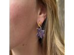 Boucles d'oreilles lys violet