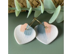 Boucles d'oreille créoles en porcelaine Marie Courtillat