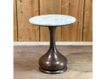 Table d'appoint Olga plateau marbre 46x52cm