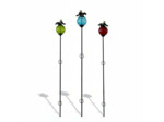 Ensemble 3 tuteurs boules fonte grenouilles 8x135cm