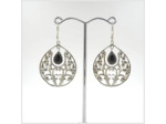 Boucles d'oreilles Onyx et Argent Massif