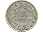 SUISSE 1/2 FRANC 1920 B TTB N2