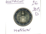ALLEMAGNE 2015 D 2 EURO COMMEMORATIVE HESSEN SUP