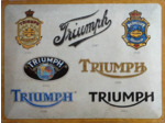 Plaque Métal - TRIUMPH Logo Evolution - 30 x 40cm - Nostalgic Art.