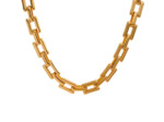 Collier Chaîne Femmes à Mailles Rectangulaire Doré Or Jaune