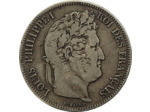 FRANCE 5 FRANCS LOUIS PHILIPPE I 1835 H (La Rochelle) TB+ (G678)