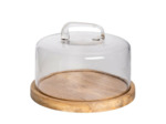 Plateau rond et cloche Artisan 17x26cm