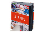 CLASSEUR timbres DIN A4 32 PAGES NOIRES AVEC MOTIF DE TIMBRES 361242