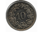 SUISSE 10 RAPPEN 1959 B SUP-