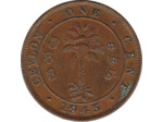 CEYLON 1 CENT 1945 TTB