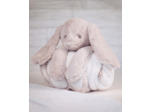 Peluche lapin avec plaid personnalisé