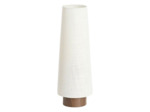 Lampe Howie bois crème métal 15x42cm