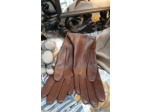 GF61037 Gants femme cuir agneau marine , bison, marron
