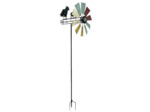 Moulin multicolore oiseaux fer 22x17x66cm