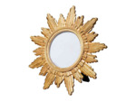 Porte photo soleil d'or résine 22x5x22cm