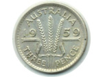 AUSTRALIE 3 PENCE 1959 ELISABETH II TTB+(W57)