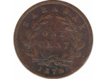 SARAWAK 1 CENT 1870 TB+