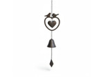 Clochette carillon coeur fonte 63x13x7cm