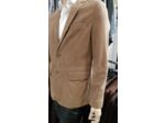 ELY Blazer homme cuir chèvre velours camel