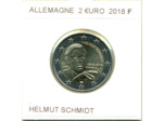 ALLEMAGNE 2018 F  2 EURO COMMEMORATIVE HELMUT SCHMIDT SUP