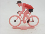CYCLISTE MINIATURE PLASTIQUE MAILLOT ROUGE N18