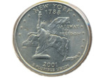 AMERIQUE (U.S.A) 1/4 DOLLAR 2001 P NEW YORK SUP (W318)