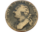 LOUIS XVI 12 DENIERS 1792 AN 4 D (Lyon) B+ Métal de cloche (G15)