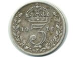 GRANDE BRETAGNE 3 PENCE 1916 GEORGES V TB+ (W813)