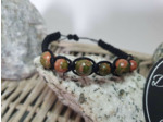 Bracelet Shamballa 7 perles de pierre d'unakite
