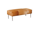 Banquette Mosset en peau 43x46x104cm