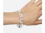 Bracelet Gourmette Argent Rhodié pour Femme
