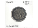 FRANCE 2017 2 EURO Commemorative RUBAN ROSE CANCER DU SEIN SUP