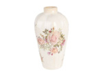 Vase à fleurs beige rose 17x17x30cm
